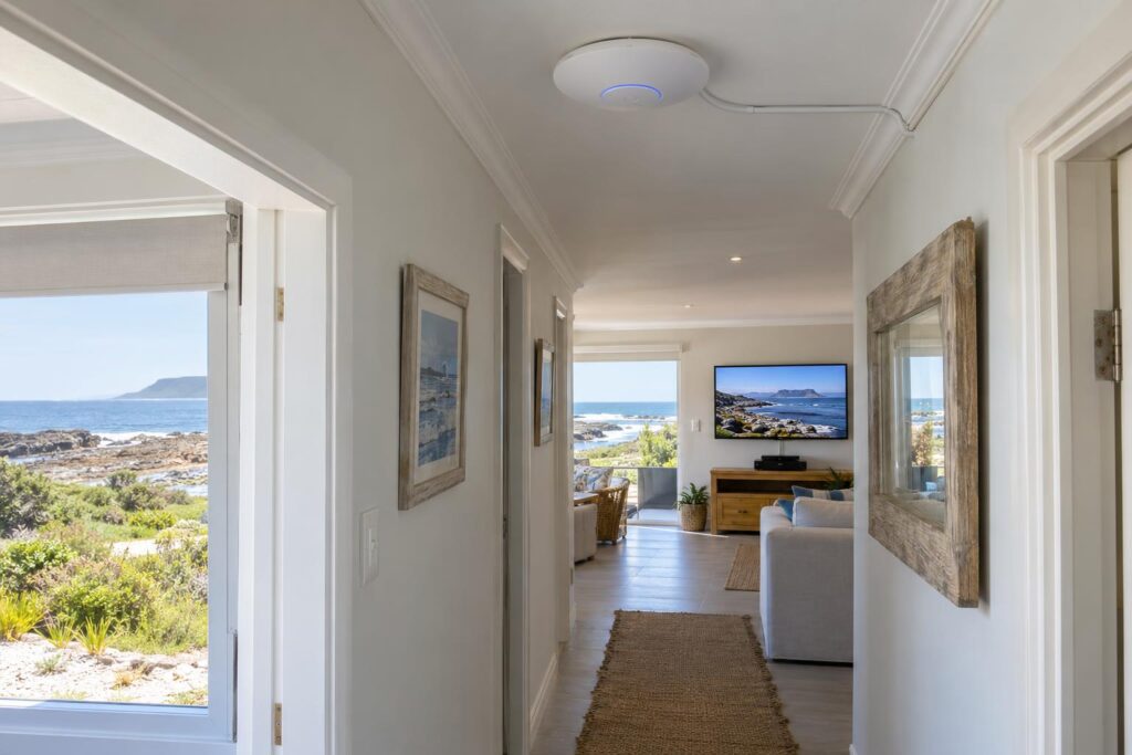 Access point for steady streaming Ceiling WiFi access point helping connect DStv Explora to WiFi in Franskraal