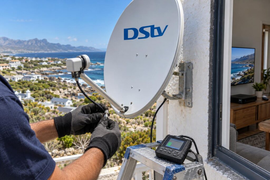 Sealing XtraView cable connectors against salt air on the Overberg coast